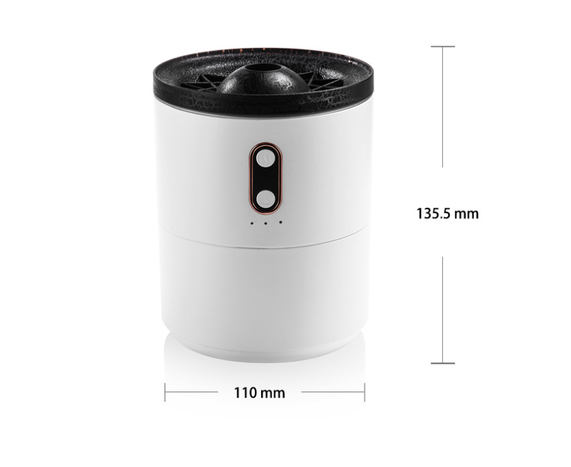 Volcanic flame aroma diffuser with mist