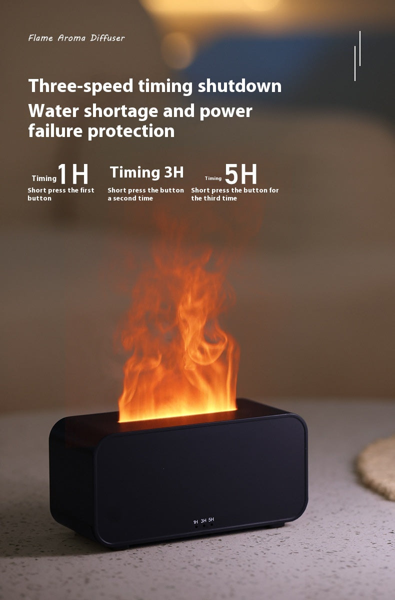 Flame mist diffuser glowing