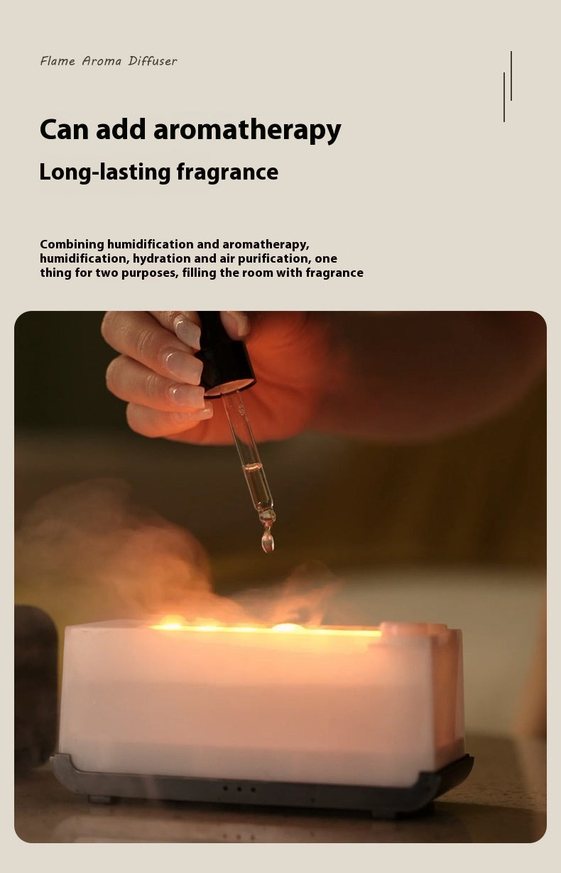 Flame mist diffuser black and white