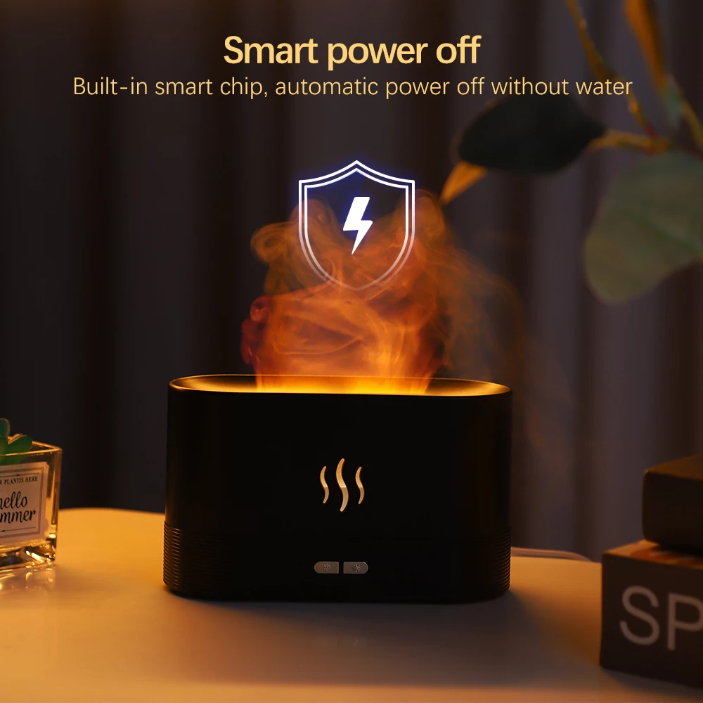 Volcanic Flame Aroma Diffuser – Jellyfish Mist Humidifier & Night Light