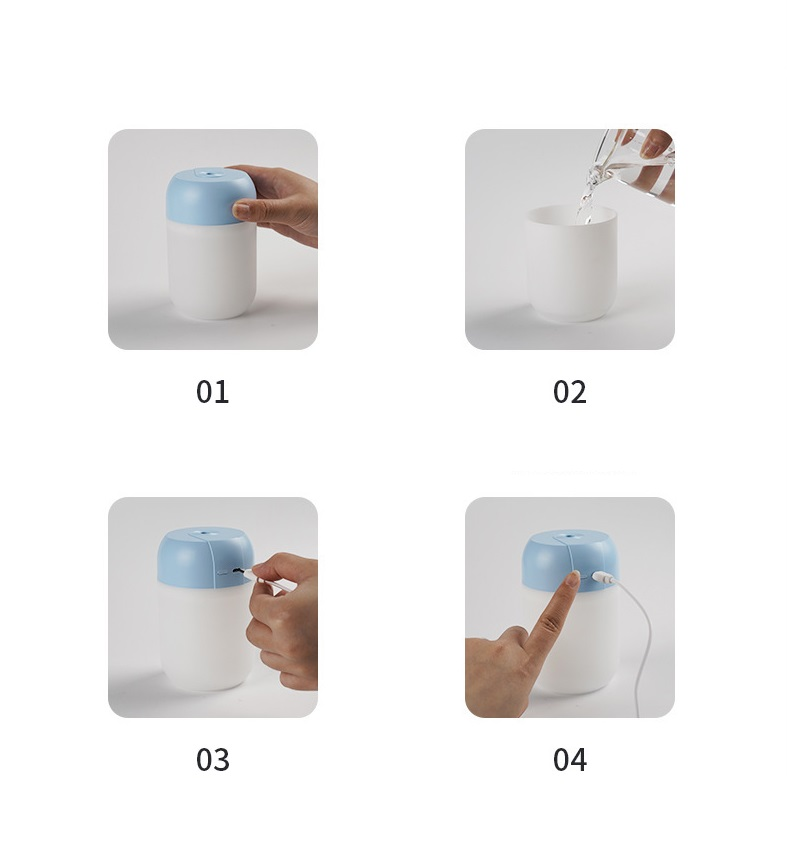 Mini Portable Ultrasonic Air Humidifier – Aroma Essential Oil Diffuser