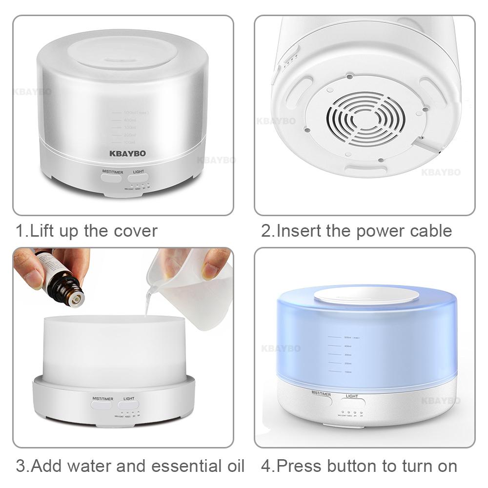 Flame Mist Aroma Diffuser with Timer – Jellyfish Humidifier